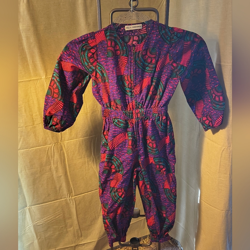 Ulla Johnson Vibrant Red and Purple Kids Bodysuit